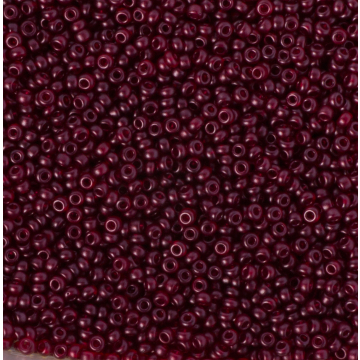 Koraliki NihBeads 12/0 Transparent Frosted Dark Granate