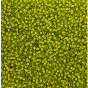 Koraliki NihBeads 12/0 Inside-Color Lime/ White Line