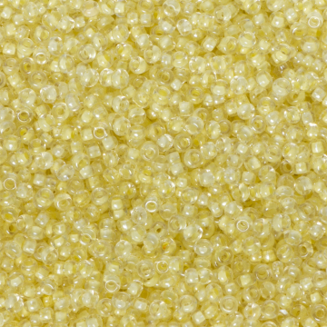 Koraliki NihBeads 12/0 Inside-Color Lustered Crystal/ Opaque Yellow Lined