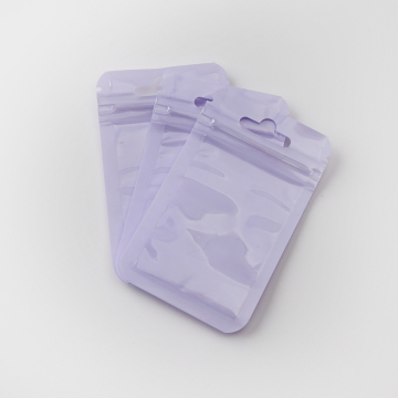 Woreczek z zamknięciem strunowym pastelowy lawendowy 10x6cm