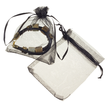 Woreczki z organzy do biżuterii 10x12cm czarny