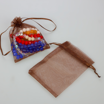 Woreczki z organzy brązowe 10x12cm Woreczki z organzy brązowe 10x12cm