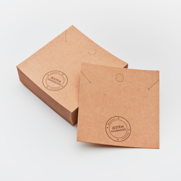 Kartonik do biżuterii "jestem handmade" 8x8cm