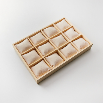 Ekspozytor bambusowy z poduszkami 12 komorowy 35x24x5cm Ekspozytor bambusowy z poduszkami 12 komorowy 35x24x5cm