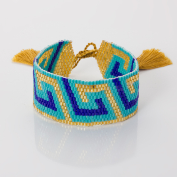 Bransoletka boho 13 rzędowa z koralików Matsuno 17-27cm