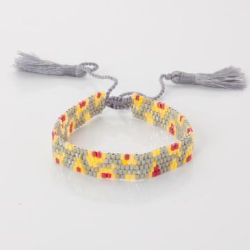 Bransoletka boho 5 rzędowa z koralików Matsuno 17-27cm