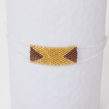 Bransoletka z koralików Toho prostokąt dł. regulowana