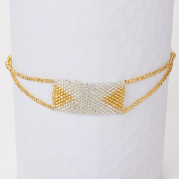 Bransoletka z koralików Toho prostokąt dł. regulowana