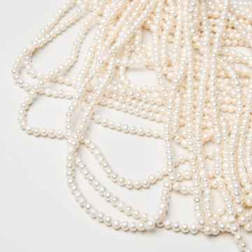 Perły naturalne hodowlane potato  4-4,5mm