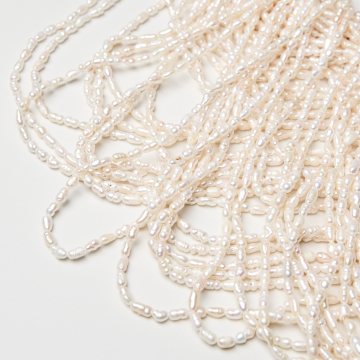 Perły naturalne hodowlane rice 3-4mm