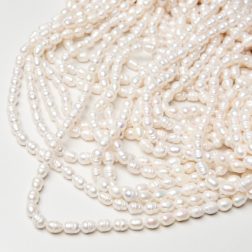 Perły naturalne hodowlane rice 5-6mm
