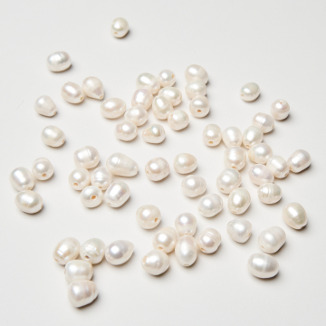 Perły naturalne hodowlane z dużą dziurką rice 9-12mm