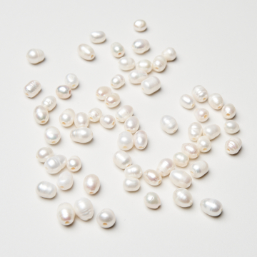 Perły naturalne hodowlane z dużą dziurką rice 7-8mm