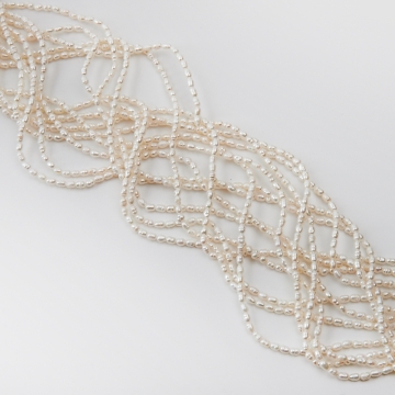 Perły naturalne rice hodowlane 3-4mm