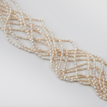 Perły naturalne rice hodowlane 5-5,5mm