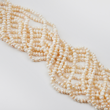 Perły naturalne potato hodowlane 3,5-4,5mm