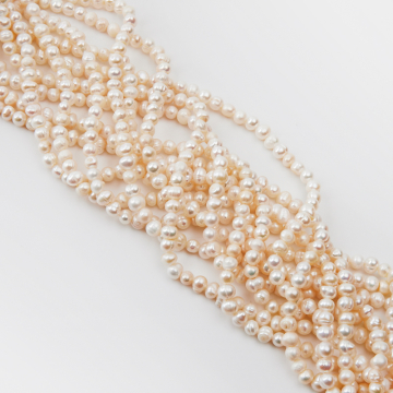 Perły naturalne potato hodowlane 4,5-5mm