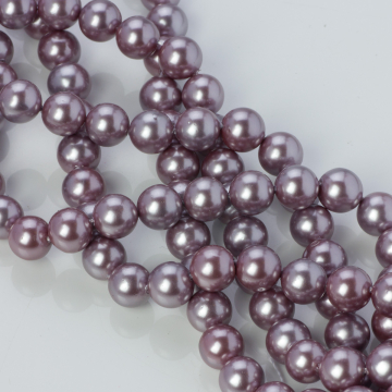 Perły seashell wrzosowe 8mm