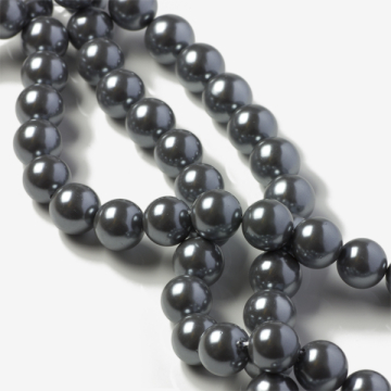 Perły seashell kulki szare 10mm