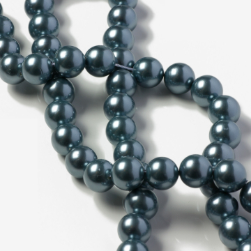 Perły seashell kulki szare 10mm