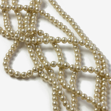 Perły ceramiczne kulki beżowe 4mm