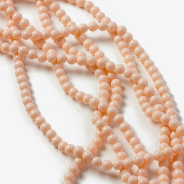 Perły seashell kulki cieliste 4mm