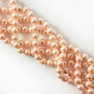 Perły ceramiczne kulka stardust ecru 8mm