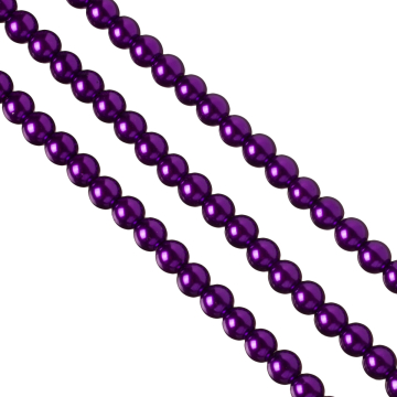 Perły szklane 10mm soczysty fiolet