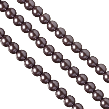 Perły szklane 12mm metaliczny fiolet