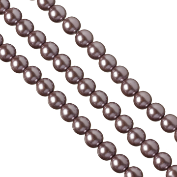 Perły szklane 12mm wrzosowe