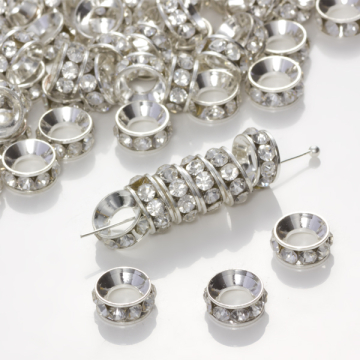 Przekładka z kryształkami rondelek crystal 9mm