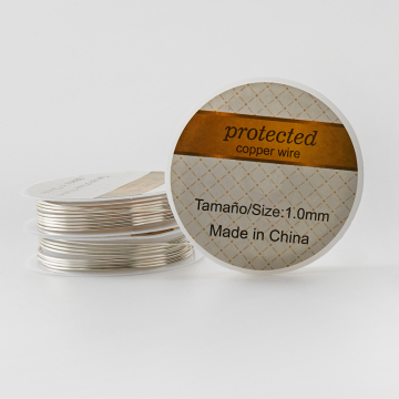 Drut 1mm w kolorze srebrnym 1,4m