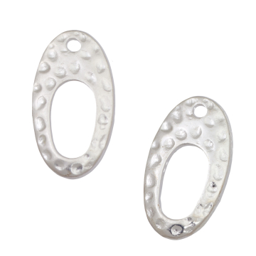 Zawieszka owal młotkowany 19mm