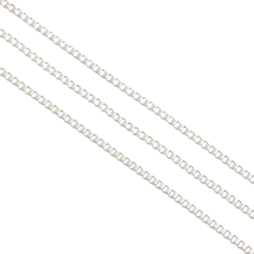 Łańcuszek kostka koloru srebrnego 3mm