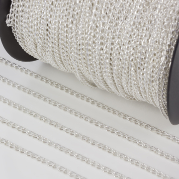 Łańcuszek simple w kolorze srebrnym 2mm