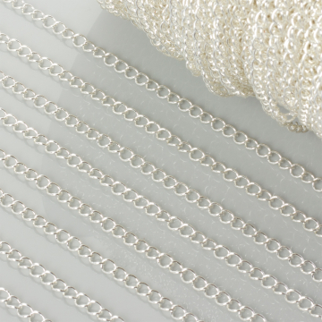 Łańcuszek simple duże oczka w srebrnym kolorze 3mm