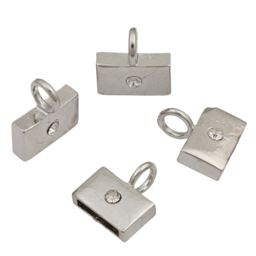 Końcówka z kryształkiem 13x13mm