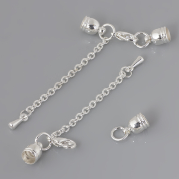 Końcówki z zapięciem i przedłużką komplet 4mm