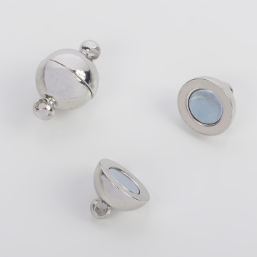 Zapięcie magnetyczne kulka srebrne 10mm