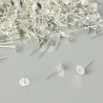 Sztyfty talerzyki kolor srebrny 6mm