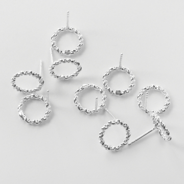 Baza kolczyka kółko ozdobne AG925 10mm