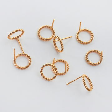 Baza kolczyka kółko skręcane AG925 pozłacane 10,5mm