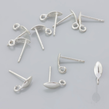 Srebrne sztyfty rybki  AG925 12mm