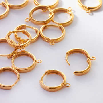 Bigle kajdanki zaokrąglone AG925 pozłacane 12mm