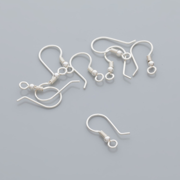 Srebrne małe bigle ze sprężynką AG925 17mm