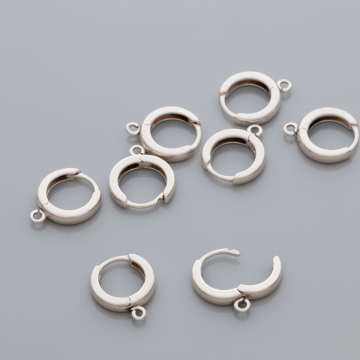 Srebrne bigle zapinane okrągłe kajdanki AG925 12mm