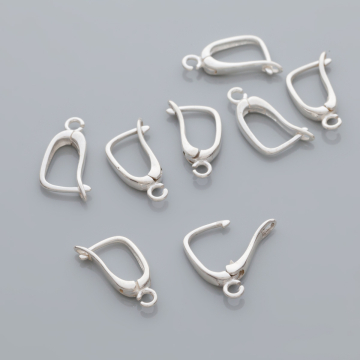 Srebrne bigle zapinane fale AG925 19mm