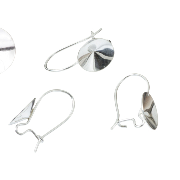 Srebrne bigle zamykane do rivoli AG925 10mm