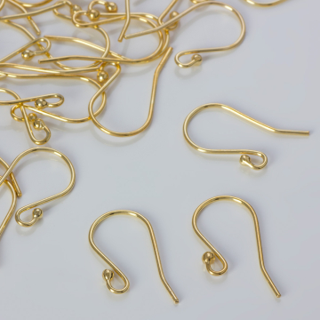 Srebrne bigle z kulką topioną AG925 pozłacane 20mm