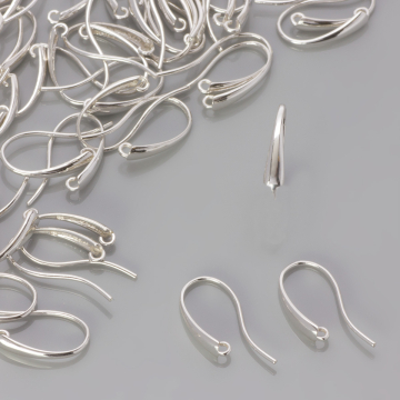 Srebrne bigle otwarte z oczkiem AG925 23mm